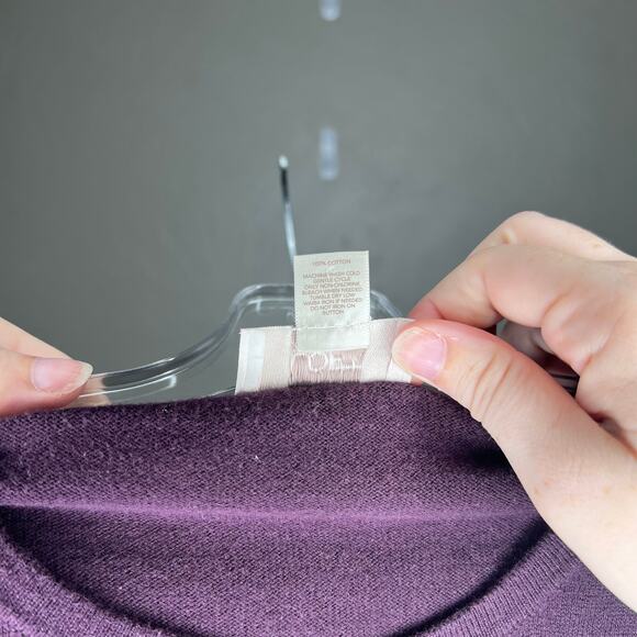 Loft Dark Purple Cardigan - Size Medium - Excellent - Picture 4 of 4